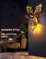 Dasher Deer Gold/Silver/Black Wall Lamp