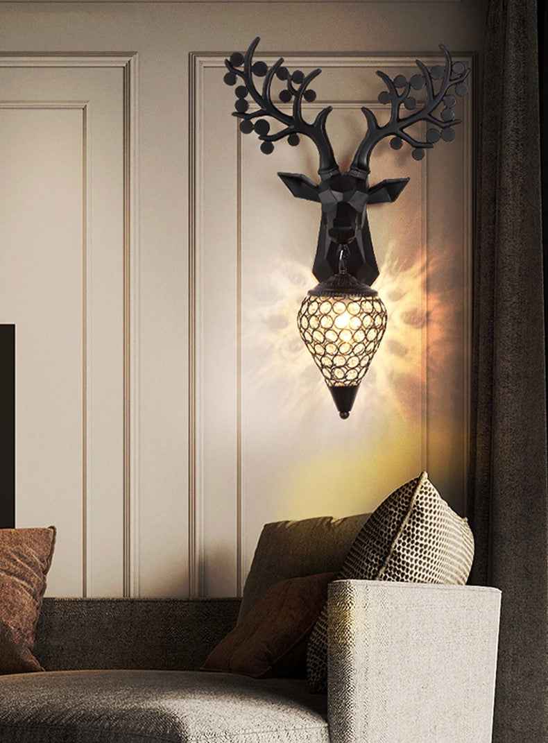 Dasher Deer Gold/Silver/Black Wall Lamp