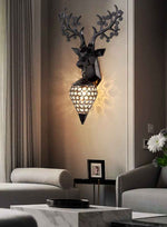Dasher Deer Gold/Silver/Black Wall Lamp