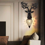 Dasher Deer Gold/Silver/Black Wall Lamp
