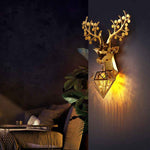 Dasher Deer Gold/Silver/Black Wall Lamp