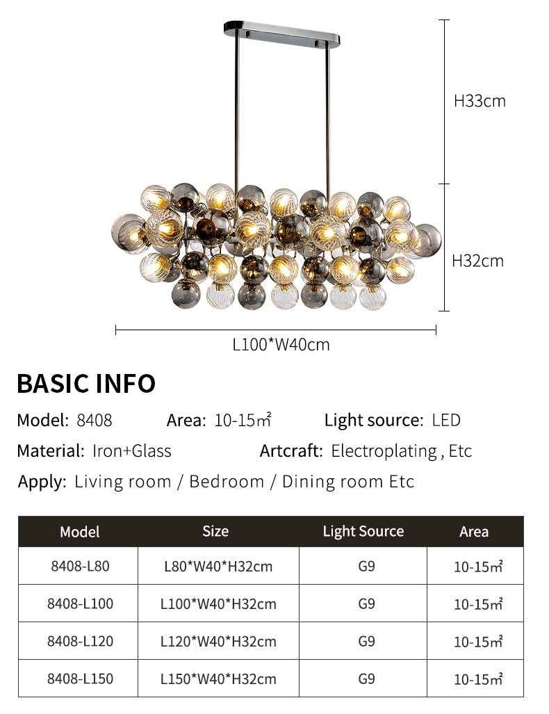 Elnora Antebi Chrome Chandelier