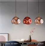Pressley Vard Pendant Light- Smoky Grey/ Rose Gold/ Red/ Cognac - Reflect Lighting