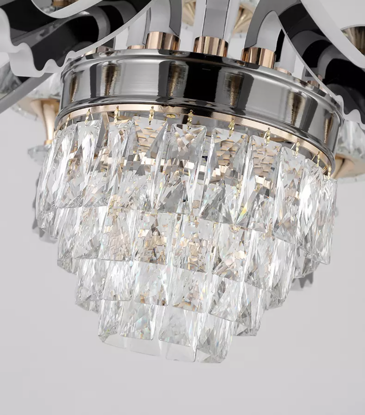 Lynna Lipscomb Black LED Crystal Chandelier - Reflect Lighting