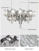 Jaeden Keefe Chrome Tassel Chain Chandelier - Reflect Lighting