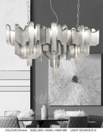 Jaeden Keefe Chrome Tassel Chain Chandelier - Reflect Lighting