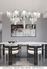 Jaeden Keefe Chrome Tassel Chain Chandelier - Reflect Lighting