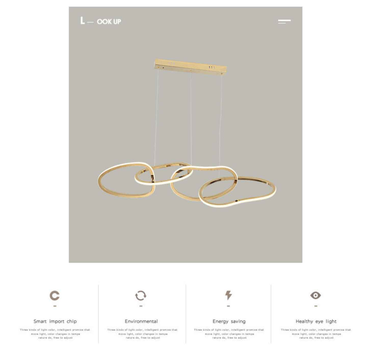 Rousselle Sylvain Gold Chandelier