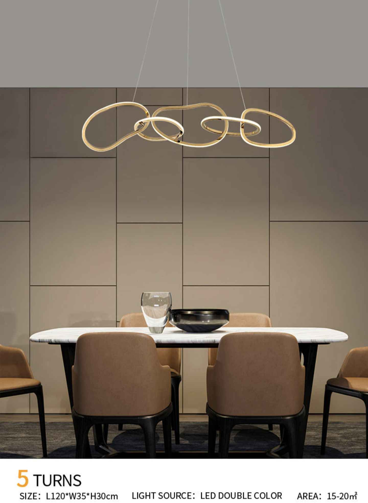 Rousselle Sylvain Gold Chandelier