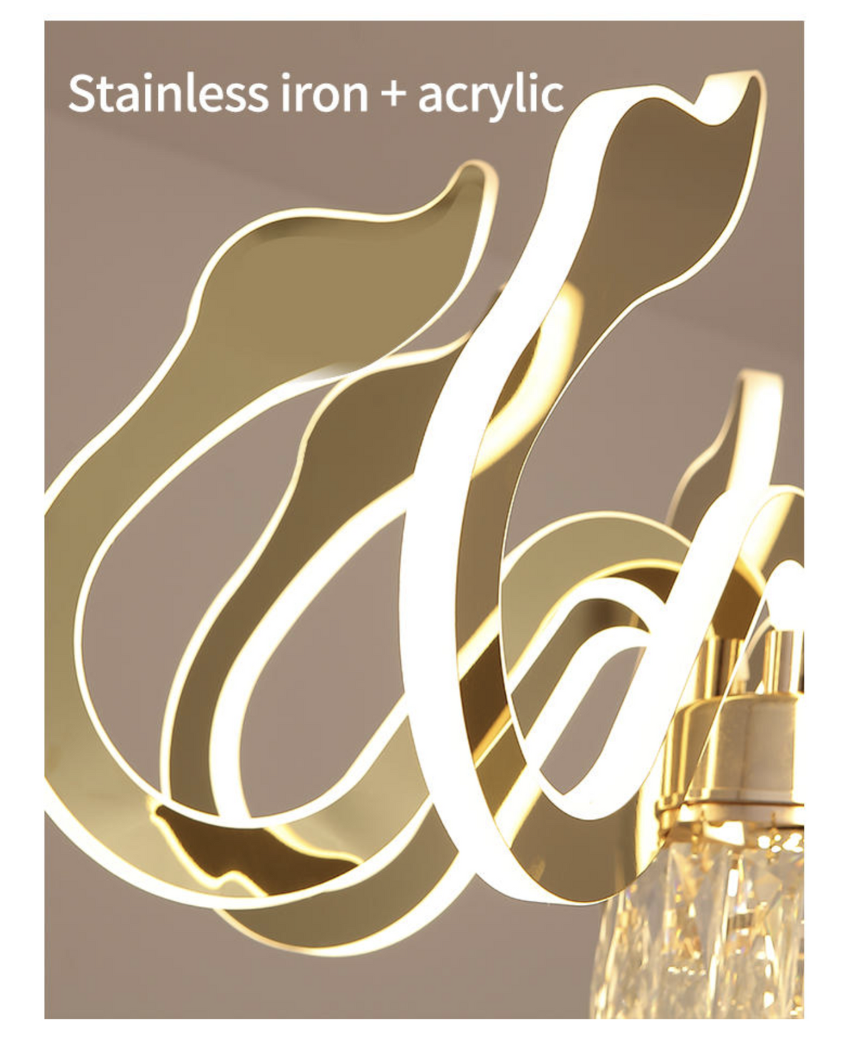 Susanna Selig Gold Mirror LED crystal Chandelier - Reflect Lighting