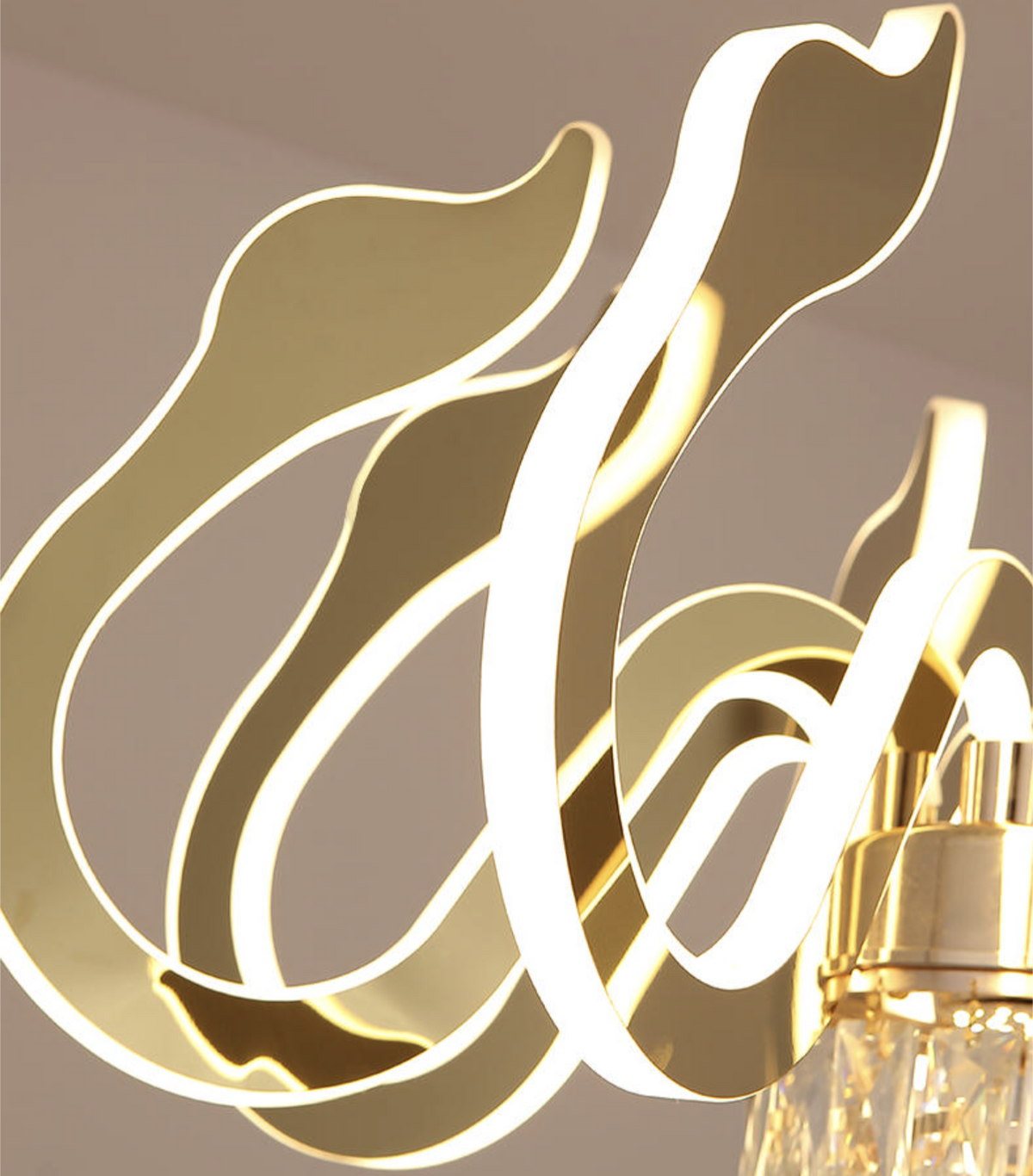 Susanna Selig Gold Mirror LED crystal Chandelier - Reflect Lighting