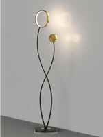 Estela Black & Gold LED Floor Lamp - Reflect Lighting