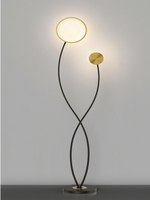 Estela Black & Gold LED Floor Lamp - Reflect Lighting