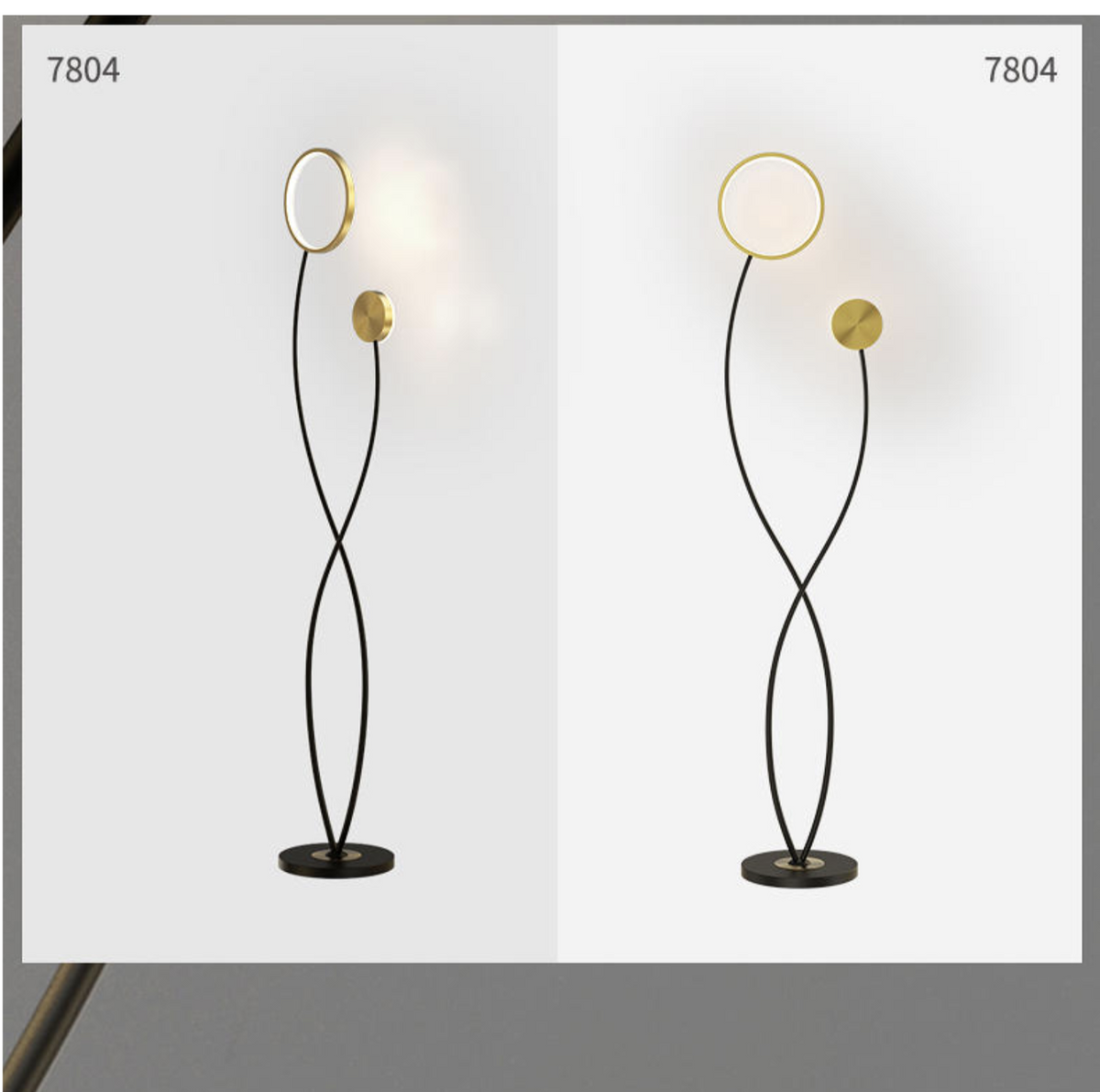 Estela Black & Gold LED Floor Lamp - Reflect Lighting