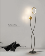 Estela Black & Gold LED Floor Lamp - Reflect Lighting