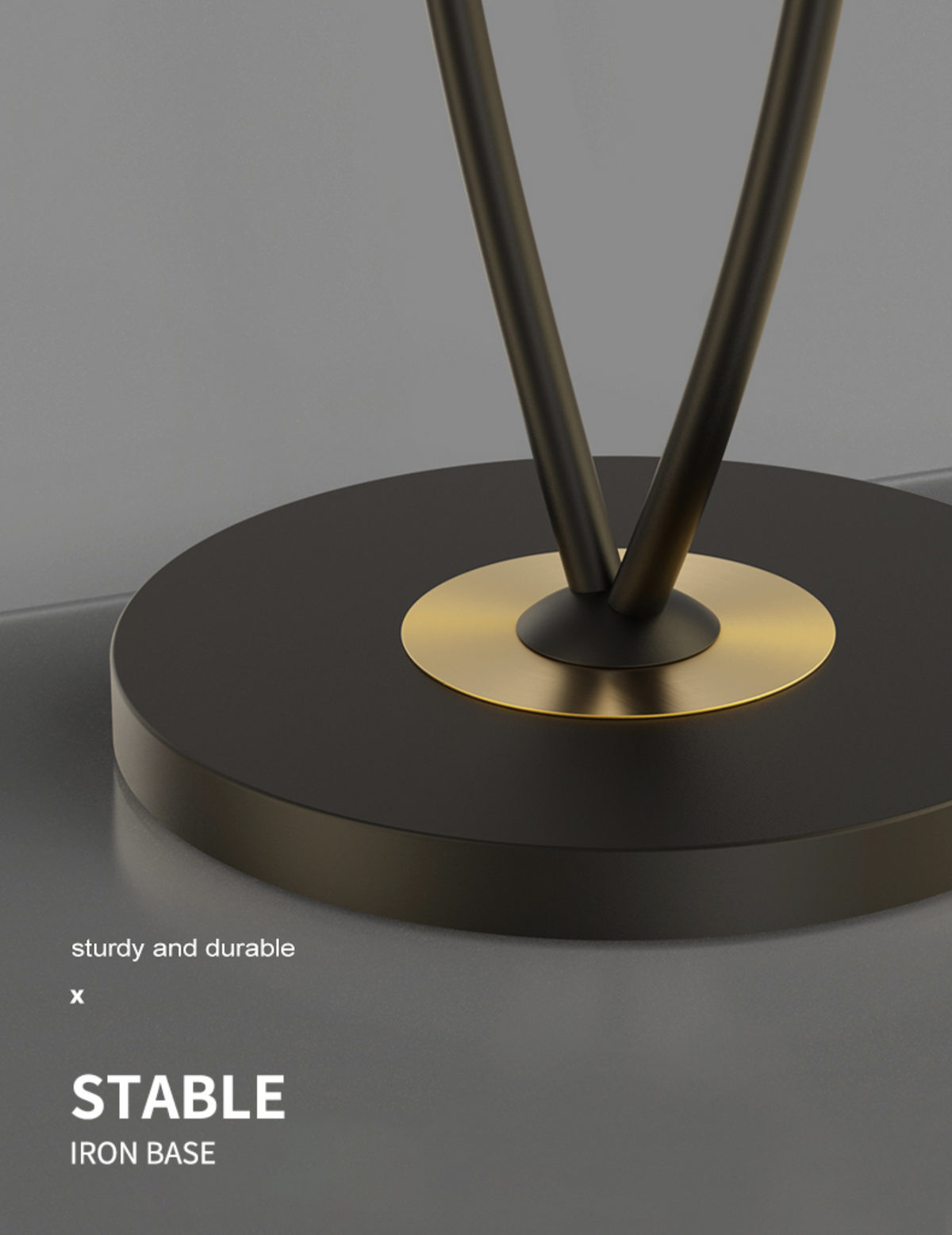 Estela Black & Gold LED Floor Lamp - Reflect Lighting