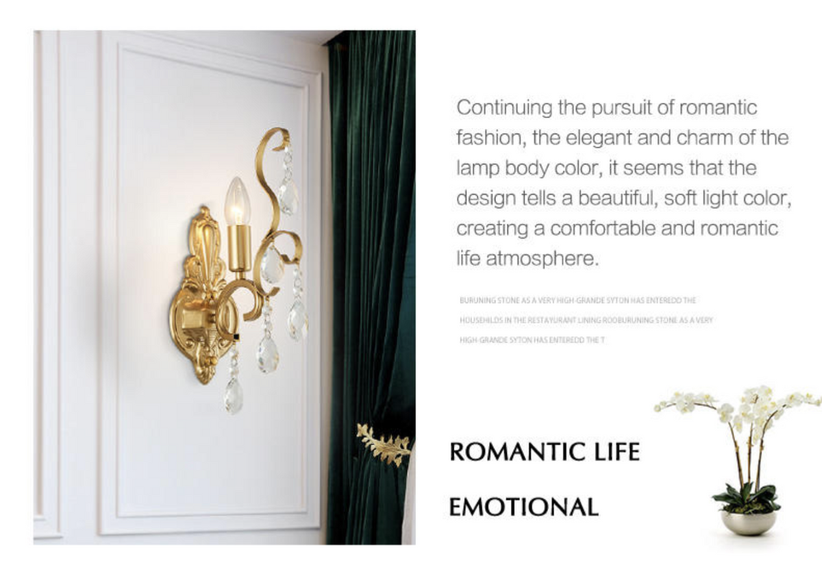 Bannister Golden Candle Wall Light - Reflect Lighting