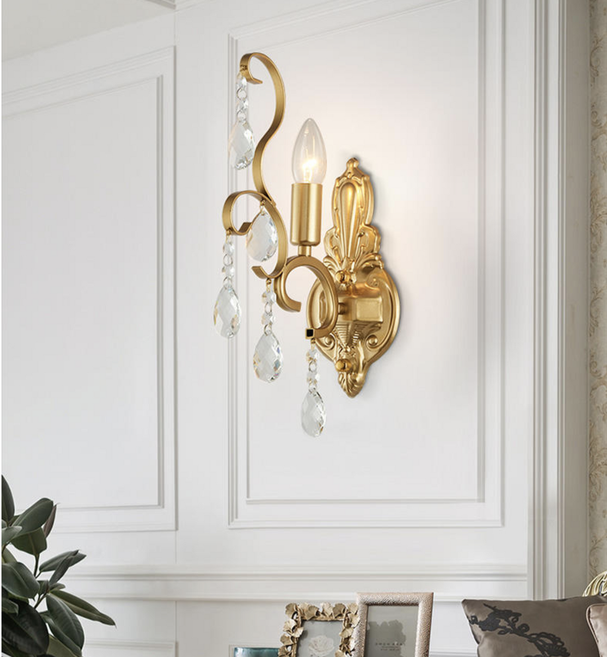 Bannister Golden Candle Wall Light - Reflect Lighting