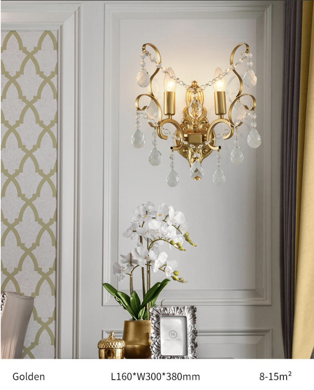 Bannister Golden Candle Wall Light - Reflect Lighting