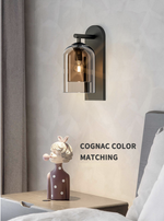 Mireille Haffner Wall Lamp- Smoky Grey/Clear/ Cognac - Reflect Lighting