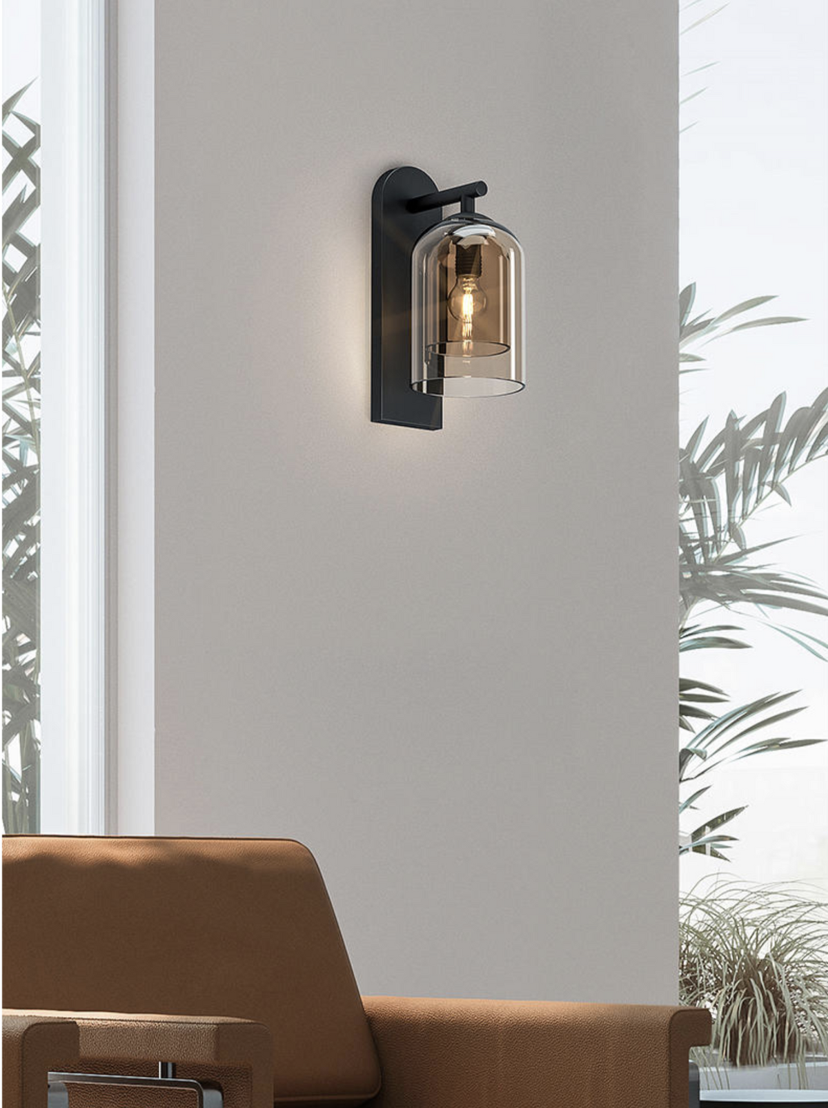 Mireille Haffner Wall Lamp- Smoky Grey/Clear/ Cognac - Reflect Lighting