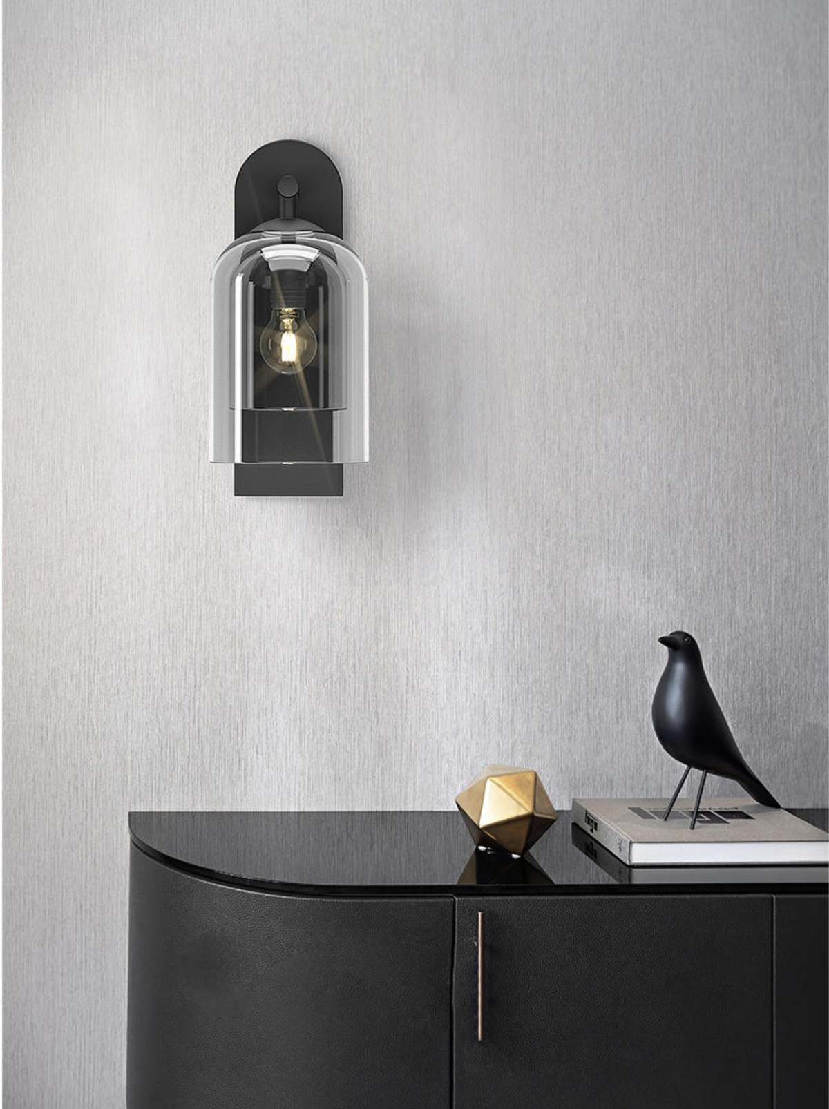 Mireille Haffner Wall Lamp- Smoky Grey/Clear/ Cognac - Reflect Lighting