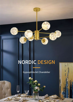 Balle Be Crystal Ball Chandelier- Gold/Black - Reflect Lighting