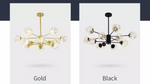 Balle Be Crystal Ball Chandelier- Gold/Black - Reflect Lighting
