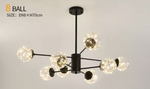 Balle Be Crystal Ball Chandelier- Gold/Black - Reflect Lighting