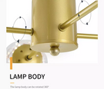 Balle Be Crystal Ball Chandelier- Gold/Black - Reflect Lighting
