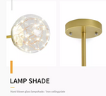Balle Be Crystal Ball Chandelier- Gold/Black - Reflect Lighting