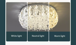 Salazar Flower Crystal Chrome Ceiling Chandelier - Reflect Lighting