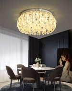 Salazar Flower Crystal Chrome Ceiling Chandelier - Reflect Lighting