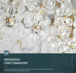 Salazar Flower Crystal Chrome Ceiling Chandelier - Reflect Lighting