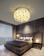 Salazar Flower Crystal Chrome Ceiling Chandelier - Reflect Lighting