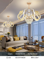 Susanna Selig Gold Mirror LED crystal Chandelier - Reflect Lighting