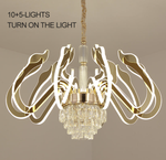 Susanna Selig Gold Mirror LED crystal Chandelier - Reflect Lighting