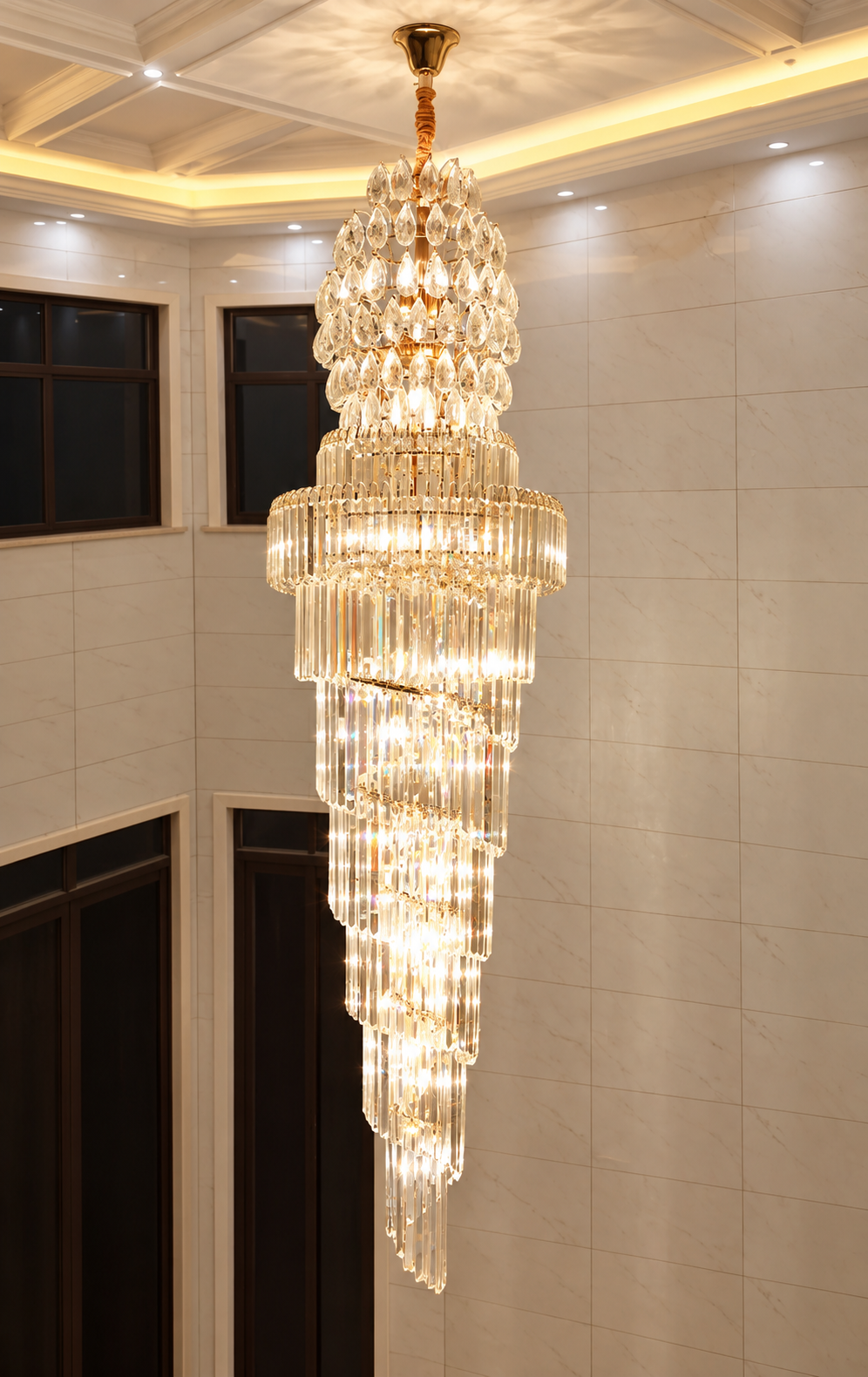 Large Italian Crystal Chandelier