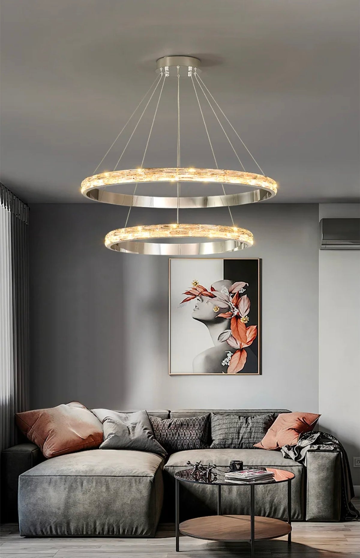 Aria Ritz Silver Ring Light LED