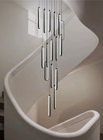 Verbrande Luebbert Gold & Black Stiarcase Chandelier