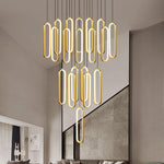 Verbrande Luebbert Gold & Black Stiarcase Chandelier