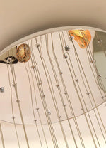 Eclipse Halo Staircase Chandelier-Smokey Grey, Cognac & Transparent