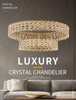 Priscila Arness Gold Ring Chandelier-Round/Rectangle