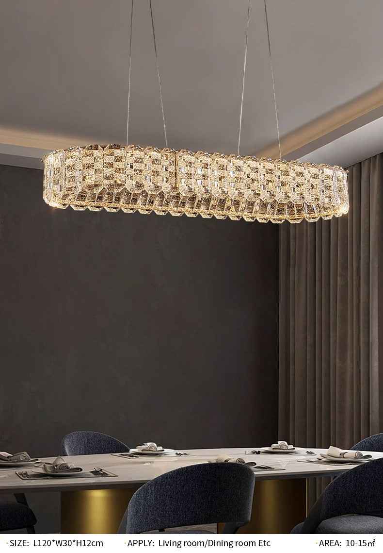 Priscila Arness Gold Ring Chandelier-Round/Rectangle