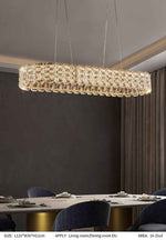 Priscila Arness Gold Ring Chandelier-Round/Rectangle