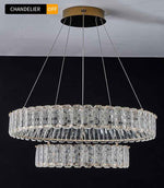 Priscila Arness Gold Ring Chandelier-Round/Rectangle