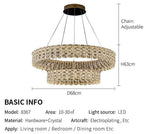 Priscila Arness Gold Ring Chandelier-Round/Rectangle