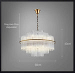 Mallery Barti Crystal Chandelier-Round/Rectangle