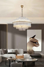 Mallery Barti Crystal Chandelier-Round/Rectangle