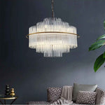 Mallery Barti Crystal Chandelier-Round/Rectangle